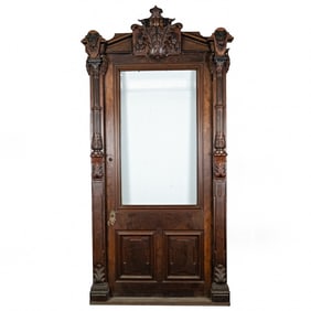 Monumental Mahogany Entrance Door #2