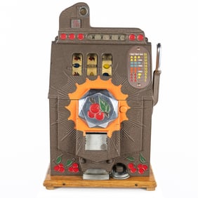 25c Mills Bursting Cherry Slot Machine