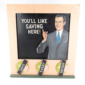 Vintage Savings & Loan Motion Sign #2