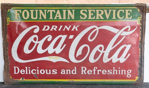 Coca Cola Fountain Service SSP Advertising Sign