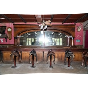 Brunswick-Style Single Arch Saloon Bar/Backbar