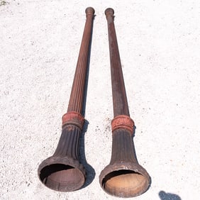 Pair of Two Antique Street Lights