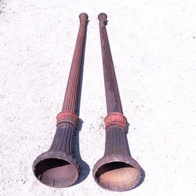 Pair of Two Antique Street Lights