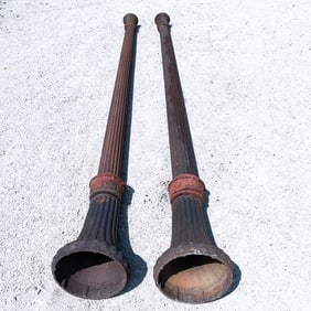 Pair of Two Antique Street Lights