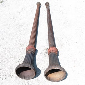Pair of Two Antique Street Lights
