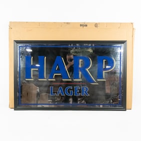 64" Harp Lager Advertising Bar Mirror