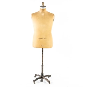 Vintage Clothing Mannequin Model Form on Stand