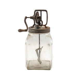 Metal & Glass "Dazy" 6 Quart Butter Churn