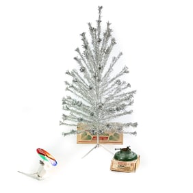 Lot of 3: Aluminum "Pom Pom" Christmas Tree