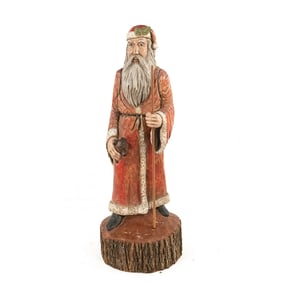 Carved Wood Santa Claus St. Nicholas