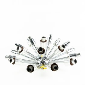 Mid Art Deco Chrome "Sputnik" Ceiling Light