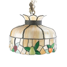 Vintage Loaded, Stained Glass Hanging Shade