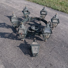 Large "Gothic Style" Cast Iron Light
