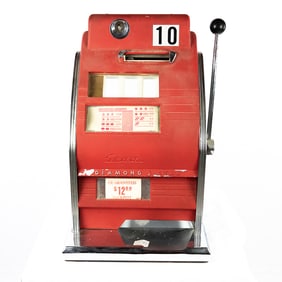 Red Sega Diamond Slot Machine Cabinet