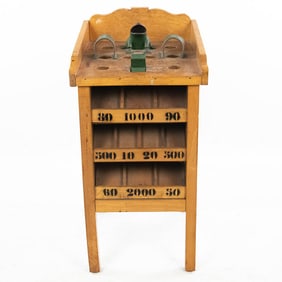 Early Carnival Coin Tossing "Frog" Game