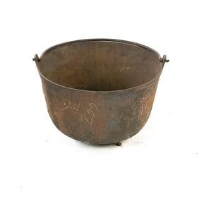 Antique Cast Iron Cauldron Kettle