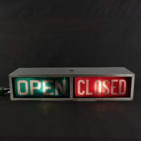 Brushed Steel Open/Closed Sign