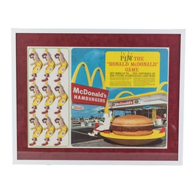 Framed 1960's Ronald McDonald Game