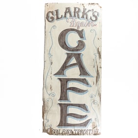 Clarks Again Cafe Wood Sign