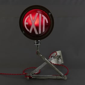 Vintage Exit Sign Articulated Lamp