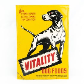 Metal Dog Food Sign "Vitality" Dog Foods