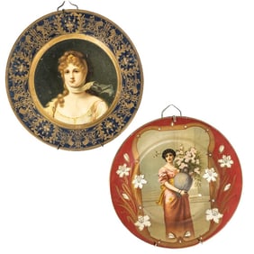 2 Vienna Art Plates - John Pritzlaff Hardware Co.