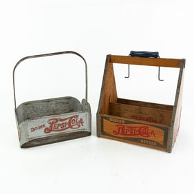 Vintage Pepsi-Cola Carrier Pair