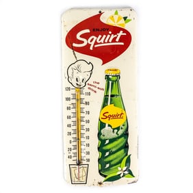 Vintage "Squirt" Soda Thermometer