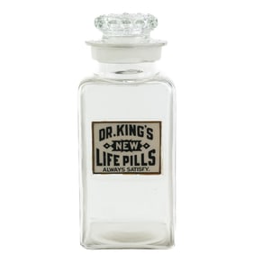 Dr King's New Life Pills Drug Store Jar