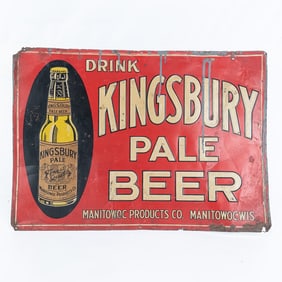 Metal "Kingsbury" Pale Beer Embossed Tin Sign