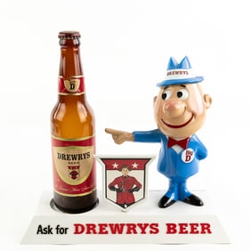 1950s Drewry's Beer Countertop Advertising Display