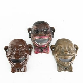 (3) Black Americana Bottle Openers