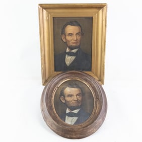 (2) Illinois Watch Co. Portraits of Abe Lincoln