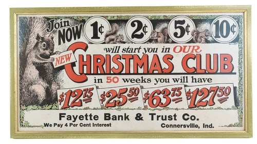 Ad for Fayette Bank & Trust Co Christmas Club