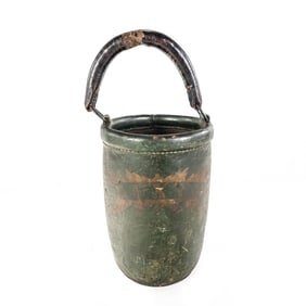 Vintage East Buxton Maine Leather Fire Bucket