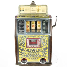 *Caille Superior Jackpot Bell 25 cent with Key