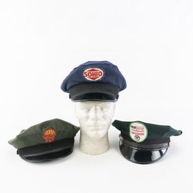 (3) Service Station Uniform Hats