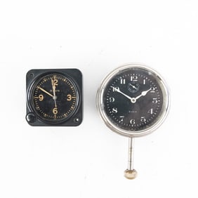 Elgin Car Clock and WW II Aircraft Clock