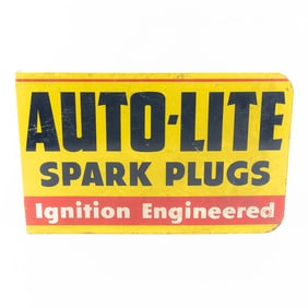 Flange Metal Automotive Sign "Auto Lite"