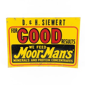 Metal "MoorMan's" Feed Sign