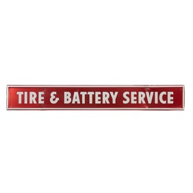 Metal Tire & Battery Service Sign