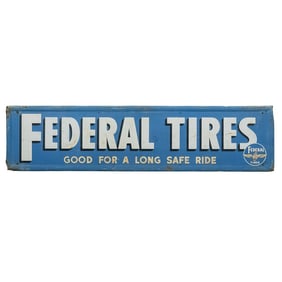 Metal "Federal Tire" Sign