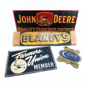 Lot of 4; Metal Advertising Signs