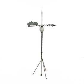 Weathervane w/Car and White Globe