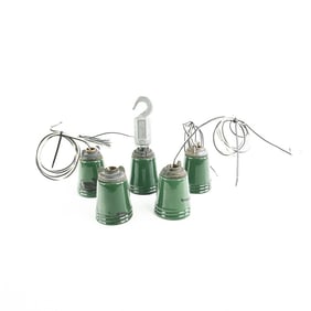 (5) Porcelain Shade Sockets and Caps