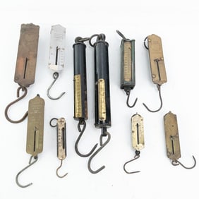 10 Small Vintage Spring Scales