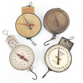 4 Vintage Hanging Farm/ Dairy Produce Scales