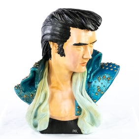 Life Size Plaster Bust of Elvis Presley