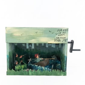 Folk Art Hunting Fishing Whirligig
