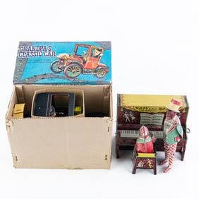 Ham & Sam Tin Wind up & Grandpa's Classic Car